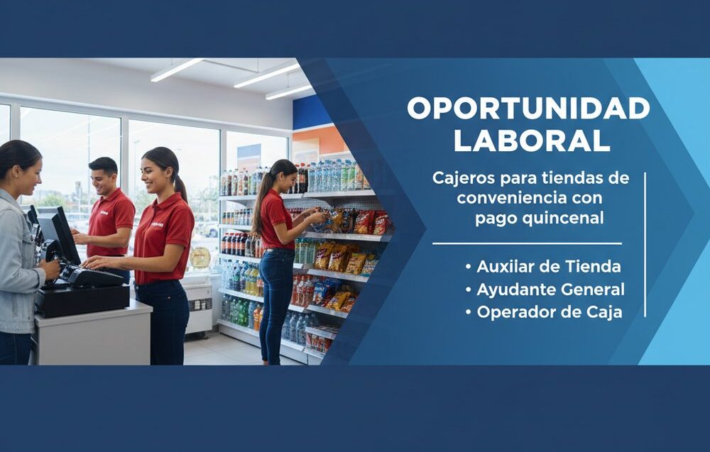 En este momento estás viendo Cajeros para tiendas de conveniencia con pago quincenal