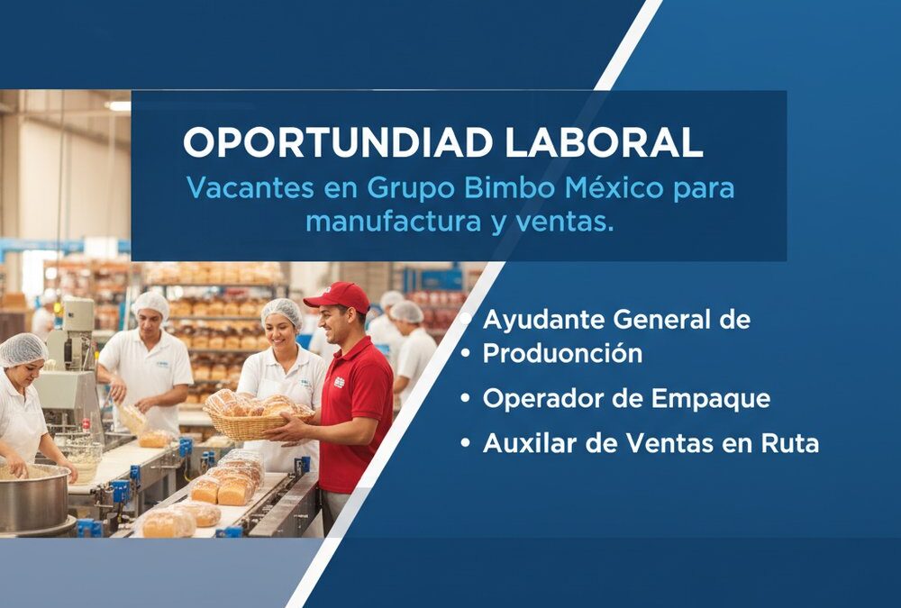 En este momento estás viendo Vacantes en Grupo Bimbo México para manufactura y ventas