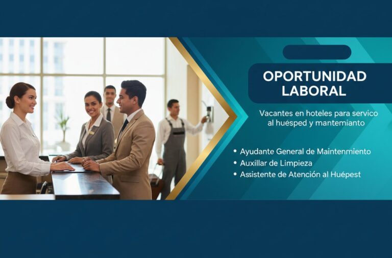 Lee más sobre el artículo Vacantes en hoteles para servicio al huésped y mantenimiento